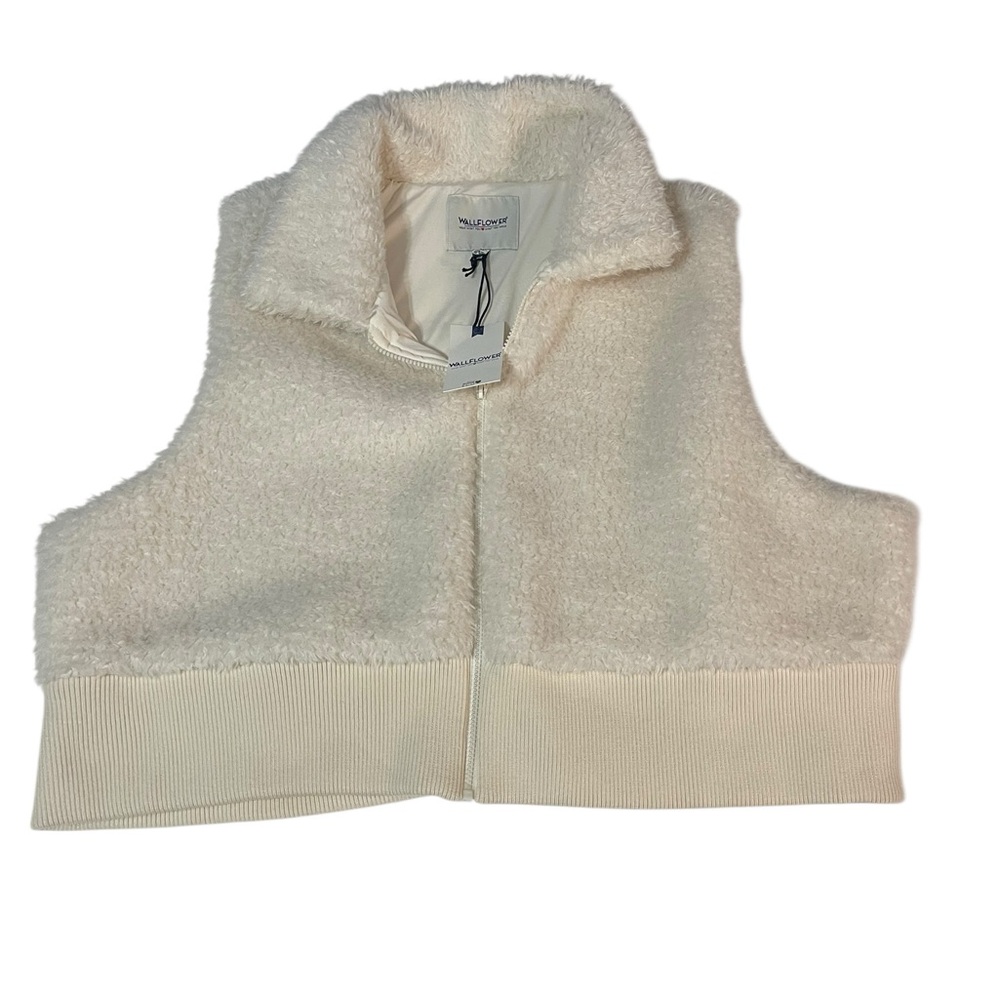 Wallflower Cream Sherpa ‎ Vest 3XL